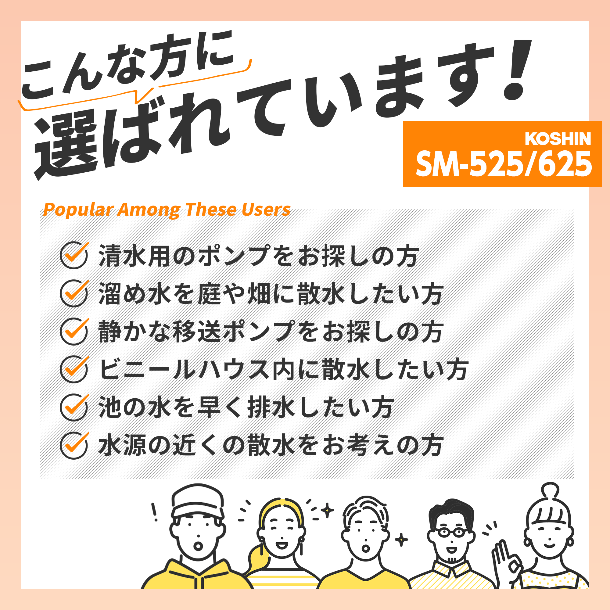 清水用水中ポンプ SM-525(SM-525-AAA-2) SM-525 | 株式会社工進【公式】