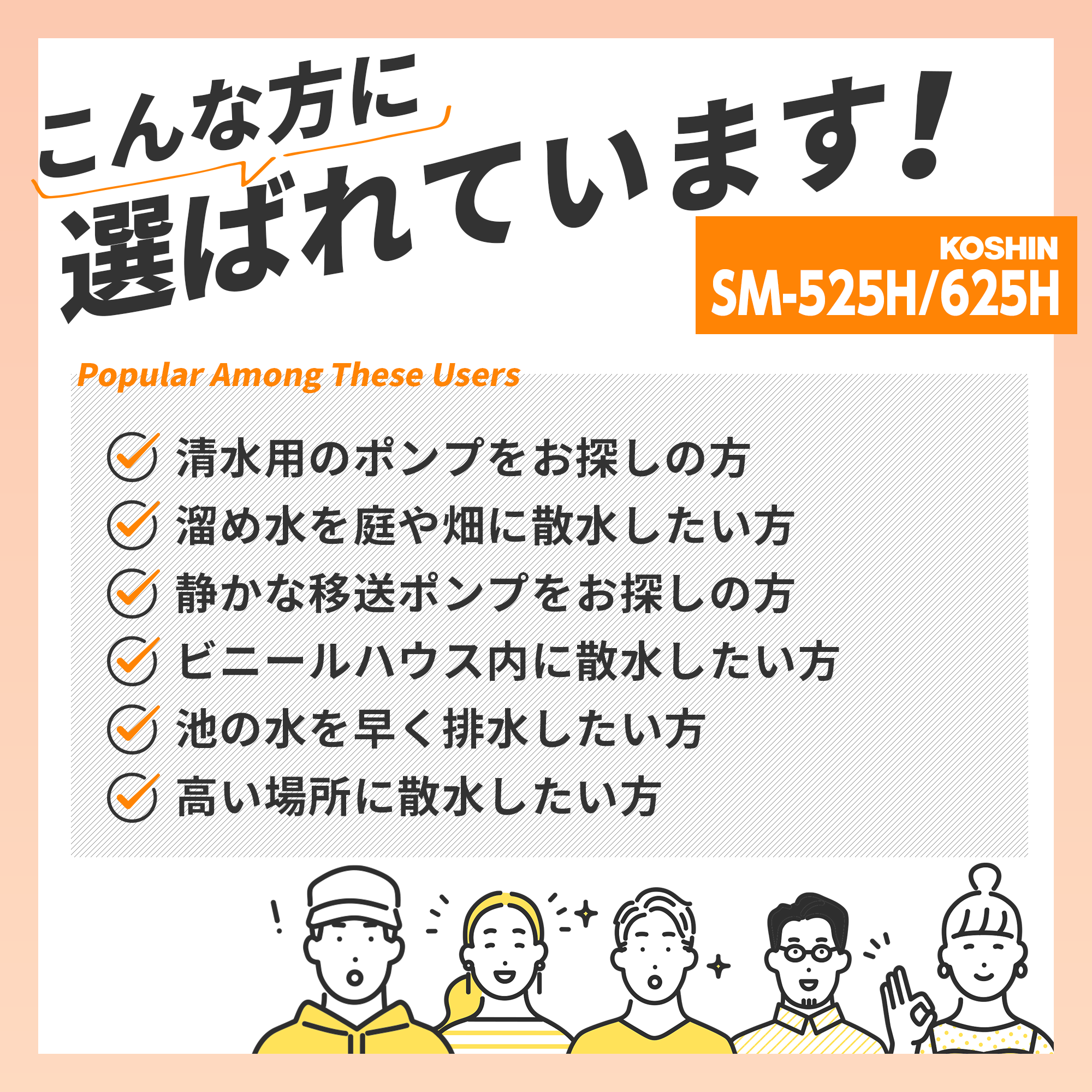 清水用水中ポンプ SM-625H(SM-625H-AAA-2) SM-625H | 株式会社工進【公式】