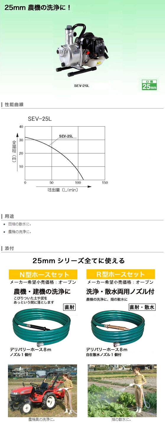 即納大特価】 ふるなび ふるさと納税 エンジンポンプ SEV-25FZR 口径25ミリ ハイデルスポンプ ミニ4サイクル 8m洗浄ホース付き  自在フランジ ベース付き 0894 京都府長岡京市