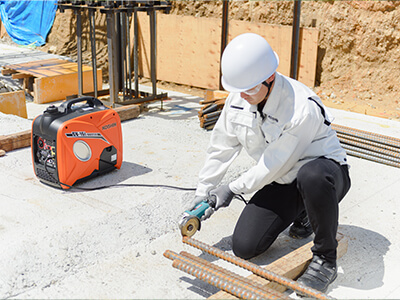 発電機 使用例 写真