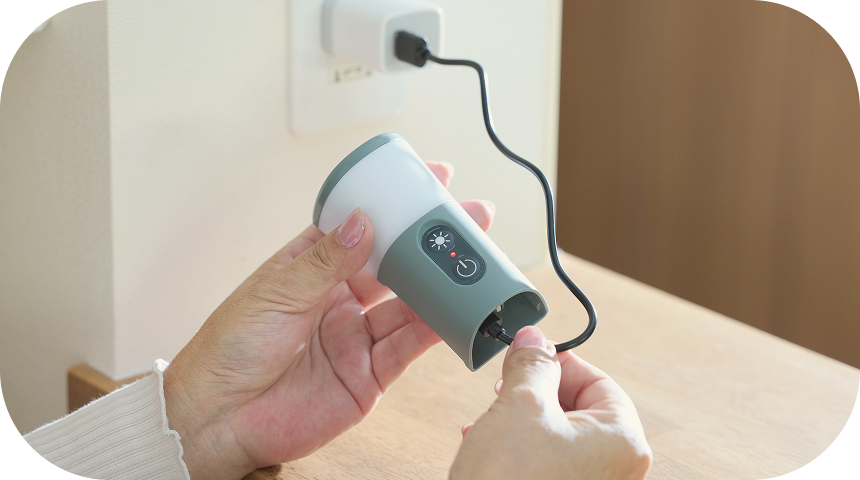 USBで充電する灯油ポンプのライト